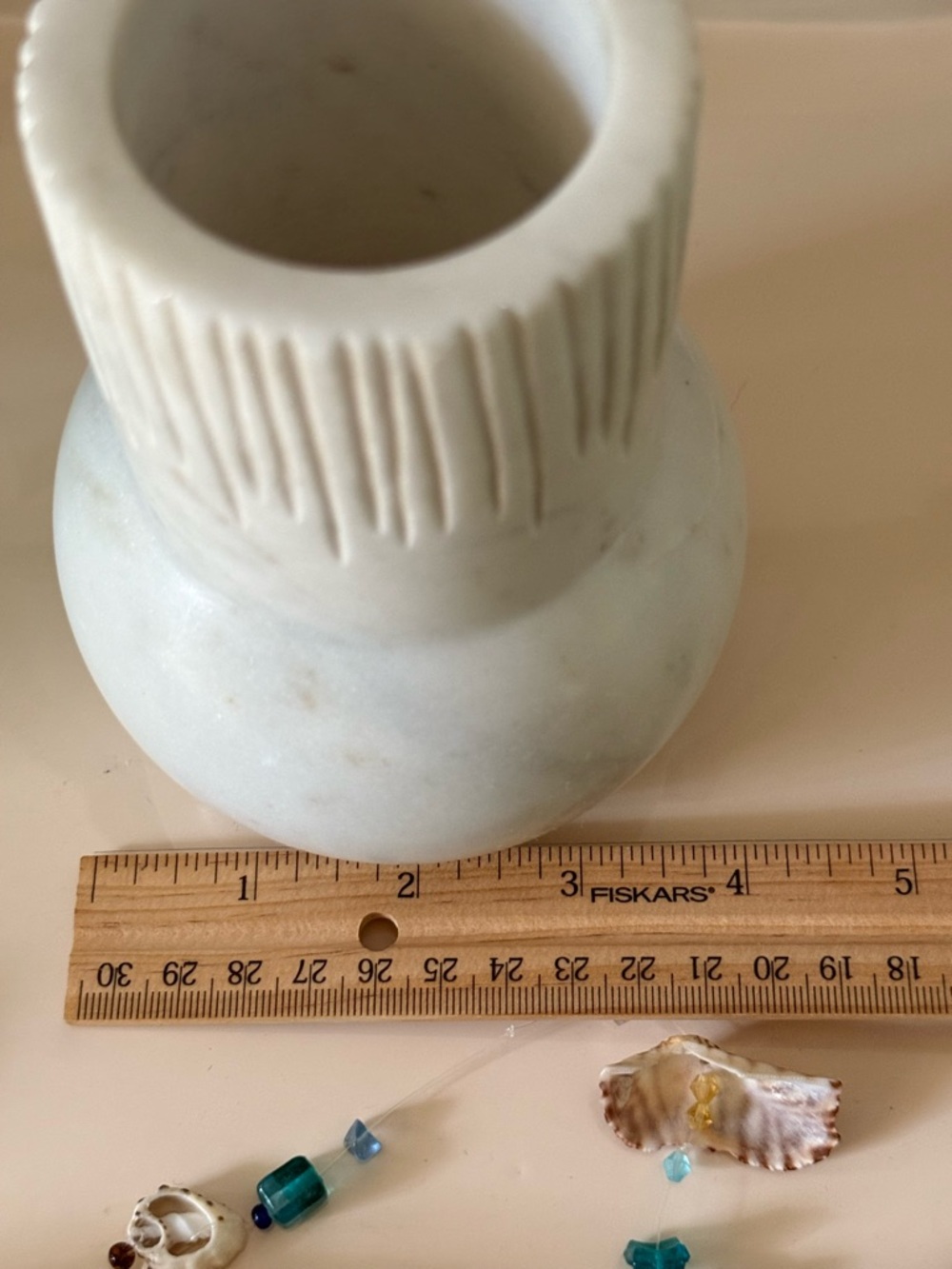 Mud Pie Marble Ribbed Vase - Picture 5 of 5